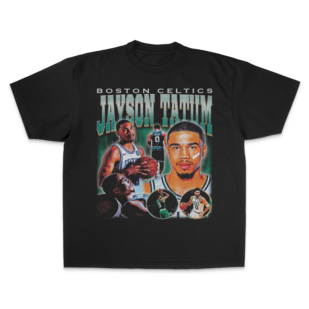 LOSTandSOLO Jayson Tatum Shirt - Vintage Heavyweight Thrifted Black / S